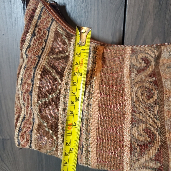 Fossil handbag vintage textured Bohemian fossil purse - Picture 7 of 11